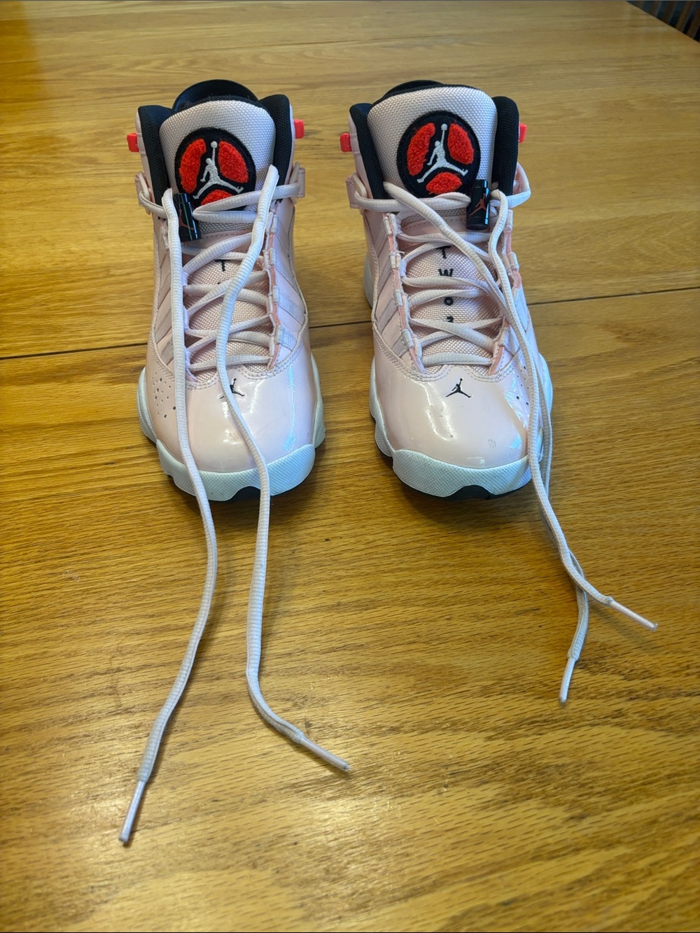Jordan Kids' Pink and Black High-Top Sneakers - Picture 5 of 9